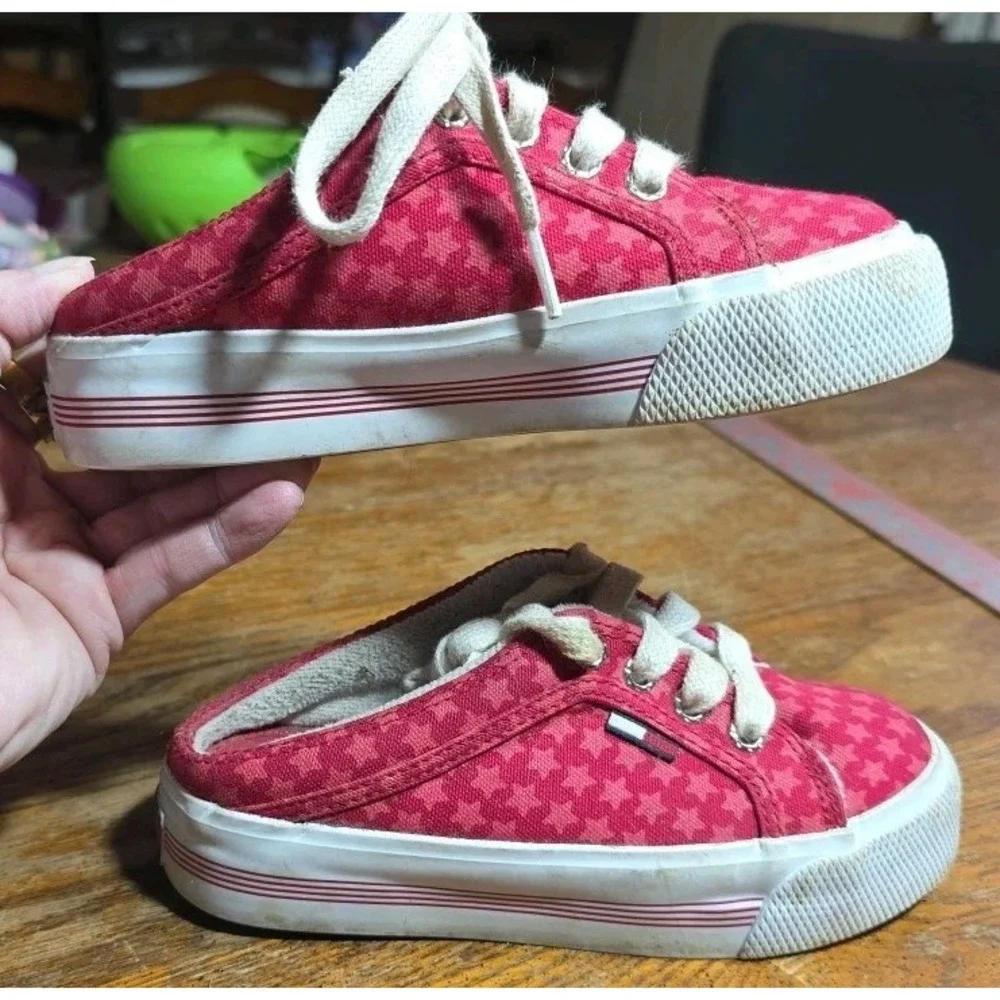 Tommy Hilfiger‎ Red Star Slip On Shoes Kids Size 11.5 Vintage Platform